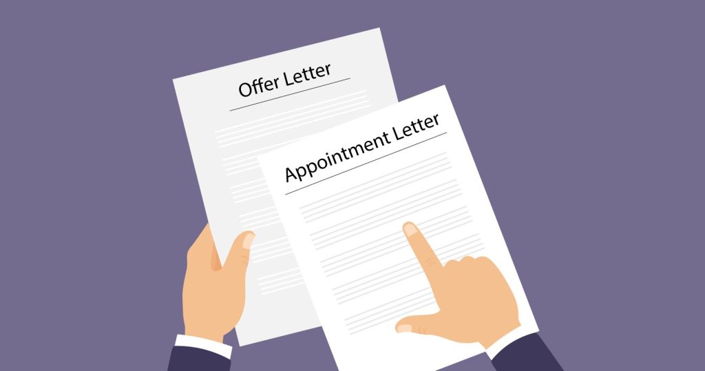 Difference between letter and appointment letter